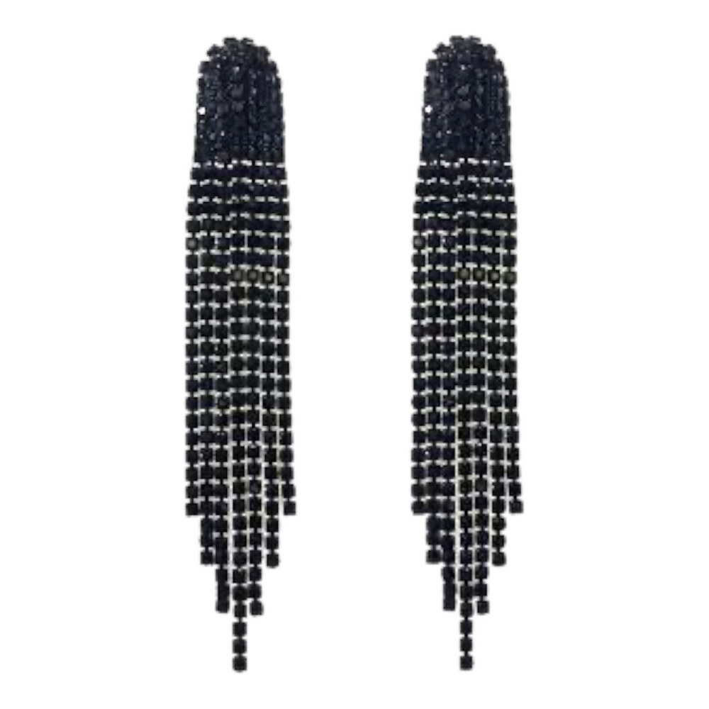 Black Bridal Jewelry Earrings